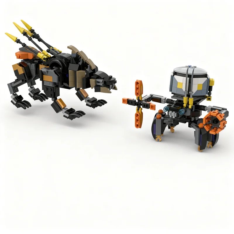 581 Pezzi MOC Avventure sull'Orizzonte, Modello Apex Shellwalker Sawtooth, Blocchi da Costruzione, Giocattoli Architettonici, Idea Regalo di Natale, Educativo