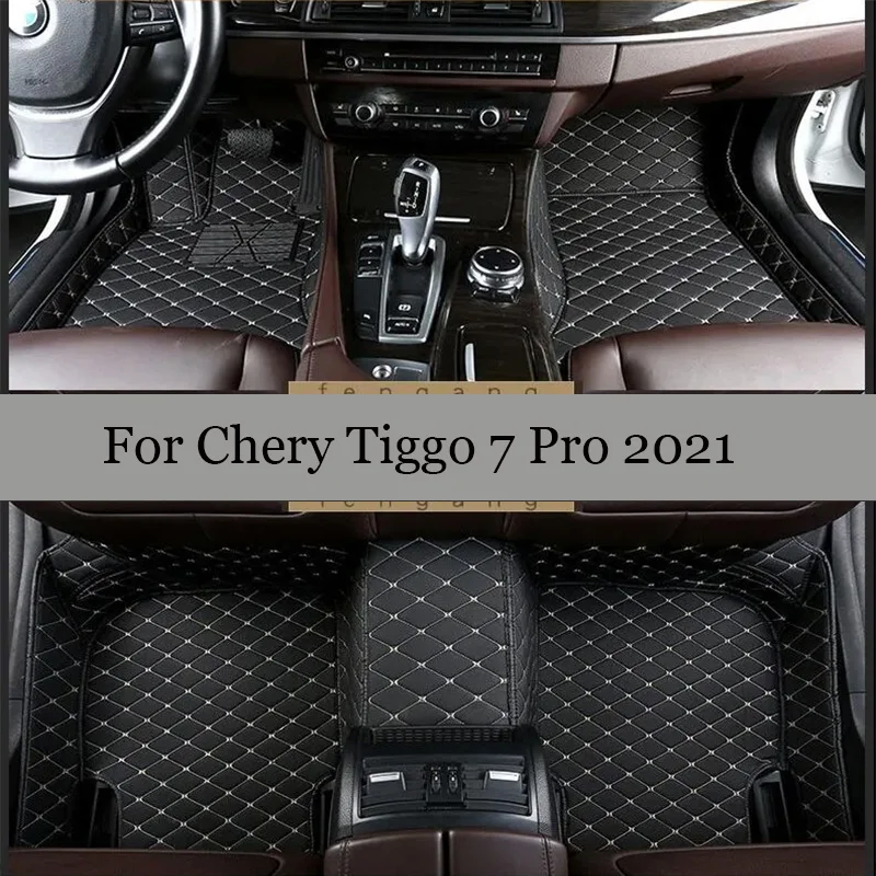 

100% подходят кожаные автомобильные коврики на заказ для Chery Tiggo 7 Pro 2021, ковры, подушечки для ног, аксессуары