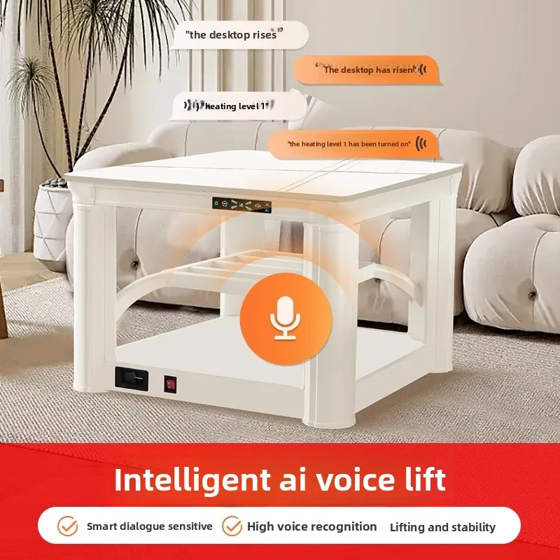 

TQH cream wind square lifting fire table roasting stove household electric heating table electric heating table