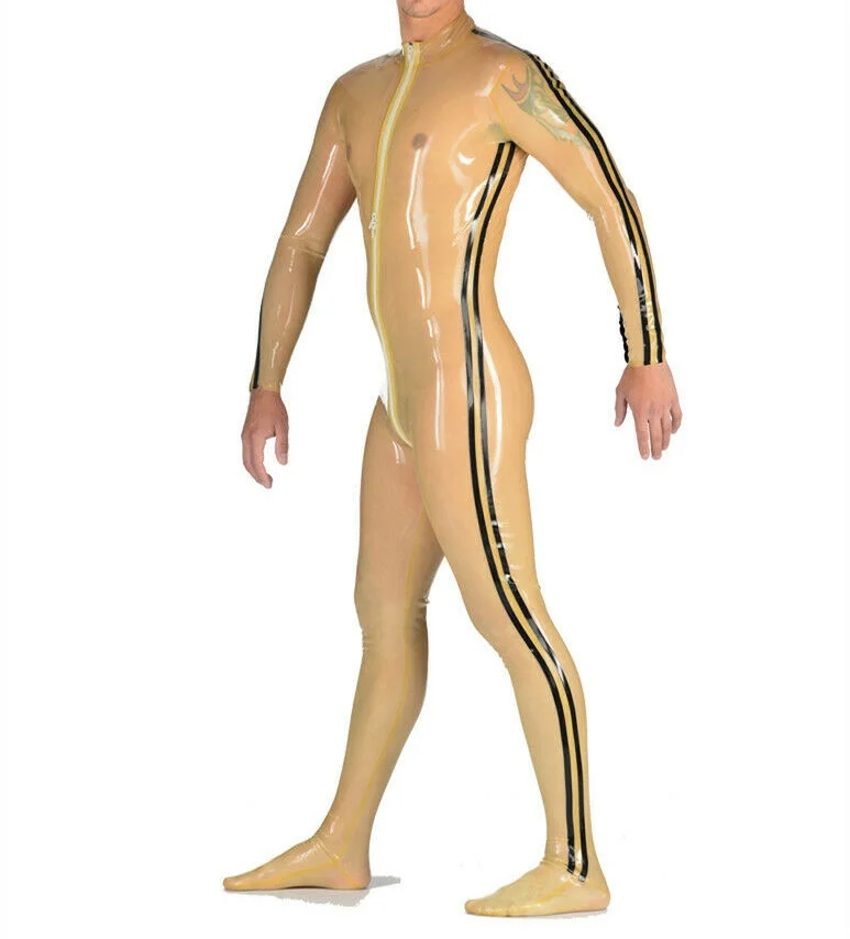 

Masquerade PartyRubber Rubber Club Latex Catsuit Gummi Cosplay Transparent Fetish Sports Bodysuit 0,4mm Party