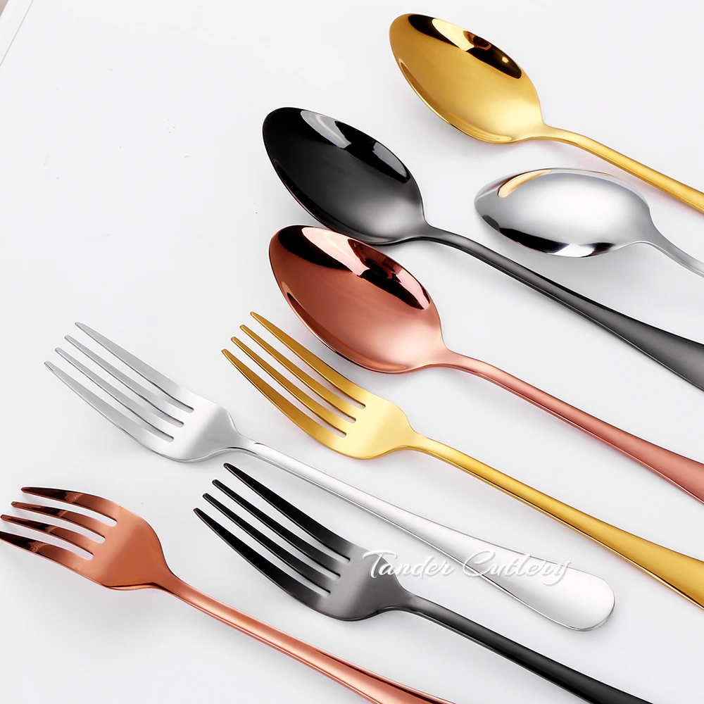 1/2/3 Pieces Stainless Steel Coffee Tea Fork Set Fruit Fork Ice Cream Cake Dessert Fork For Kid Home Party Mirror Gold Tableware