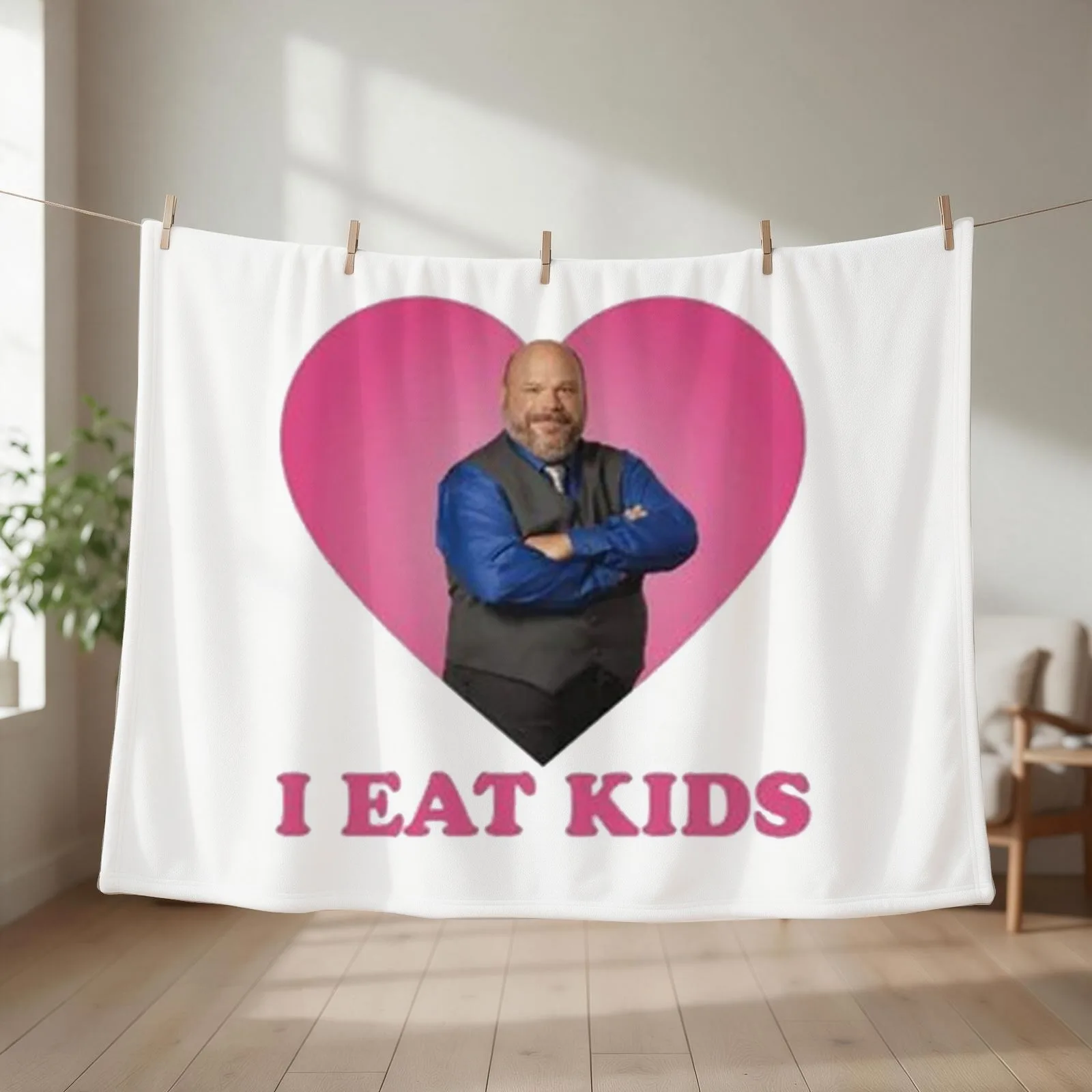 i eat kids Bertram Throw Blanket couch cozy soft plush fuzzy picnic outdoor blanket