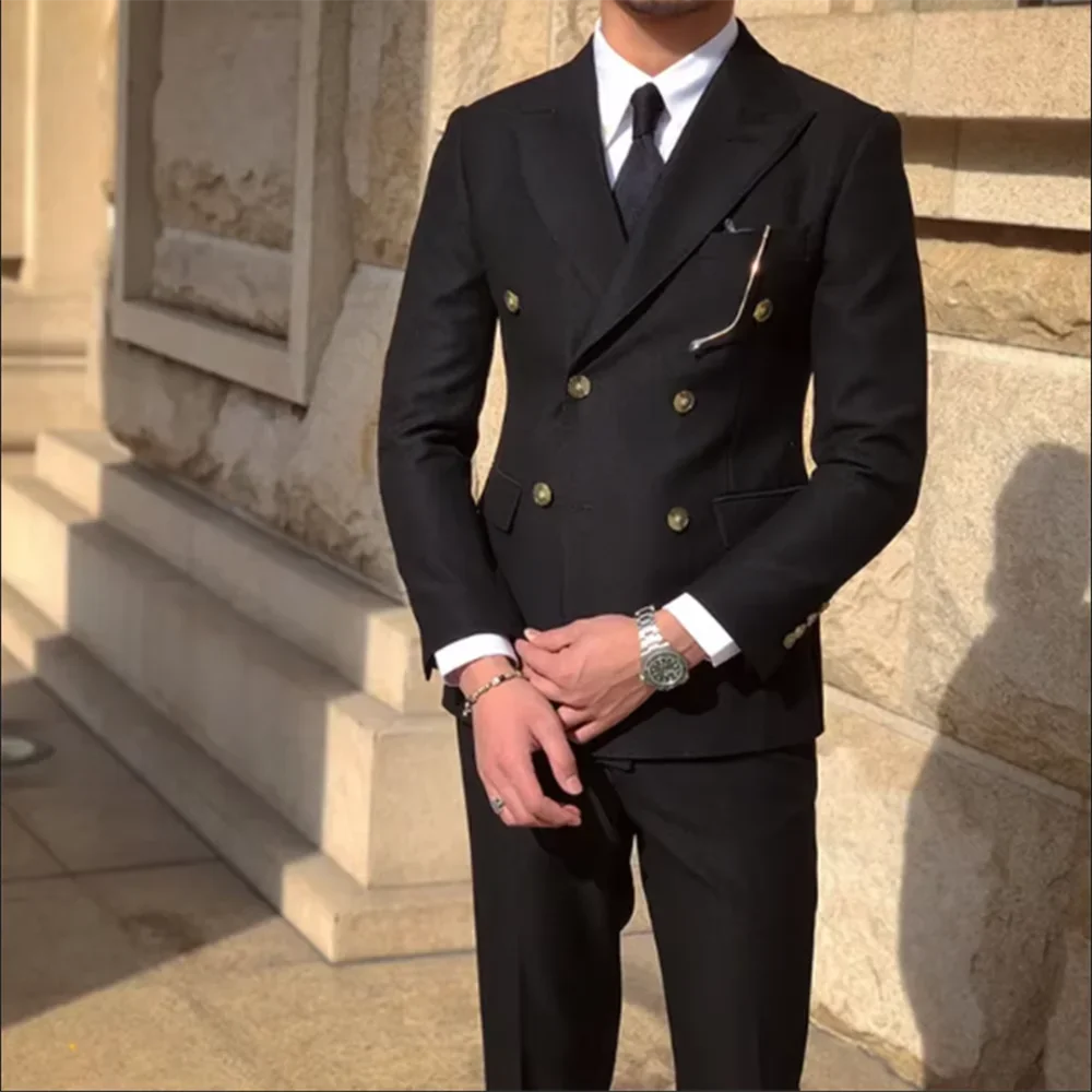 

Мужской костюм, комплект из двух предметов, приталенный костюм, мужской деловой профессиональный торжественный наряд, свадебное платье жениха