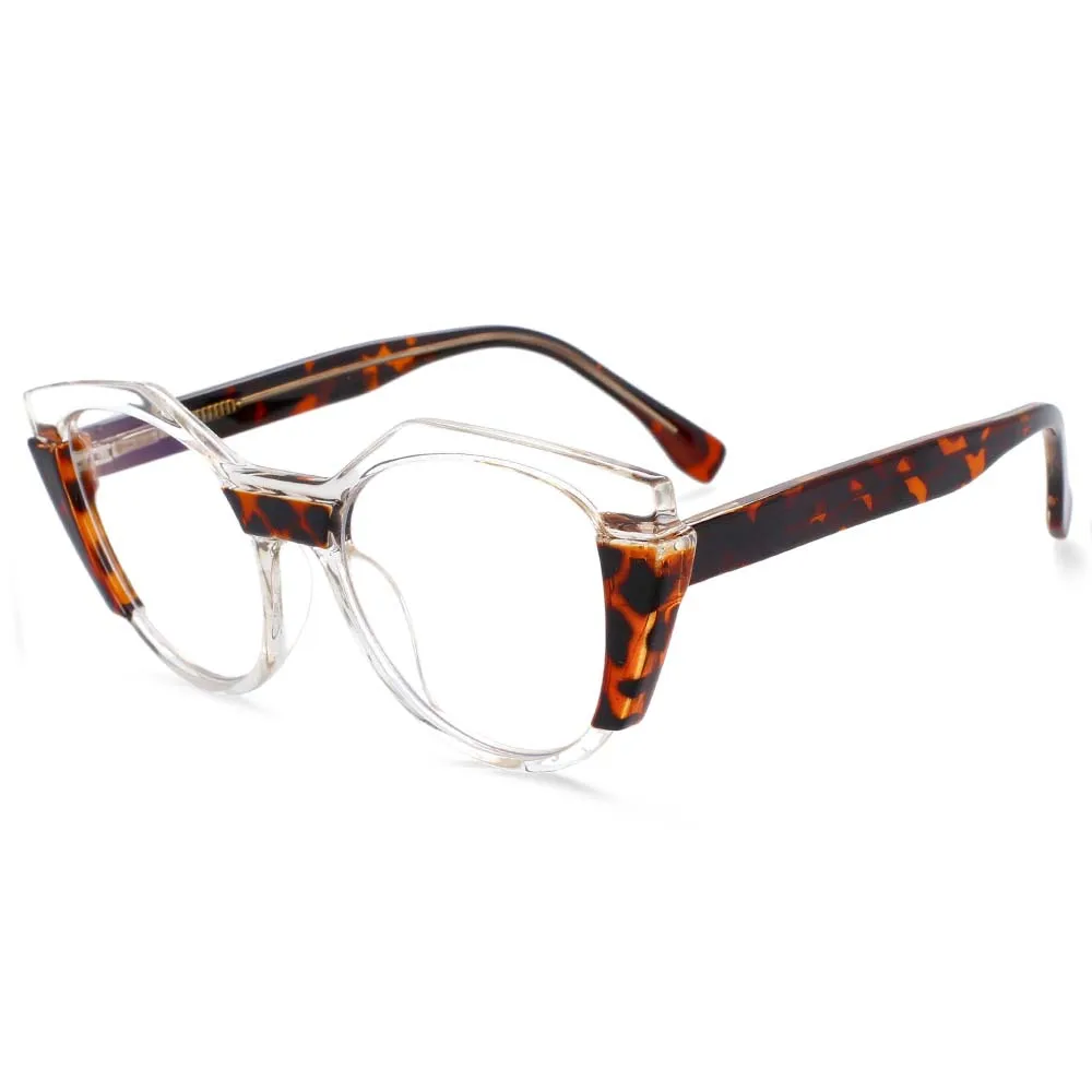 54170 Femal Cat Eye Anti Blaues Licht Optische Gläser Rahmen Neue Stil Frauen Kunststoff Titan Mode Computer Brillen
