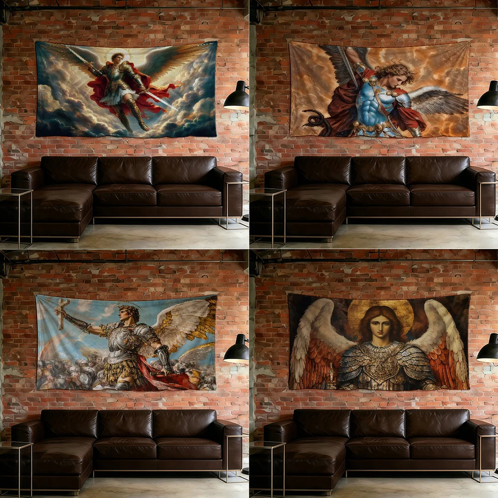 Saint Michael the Archangel flag For Room Dorm Camping Picnic Art Style Garage Bar wall Decoration Banner