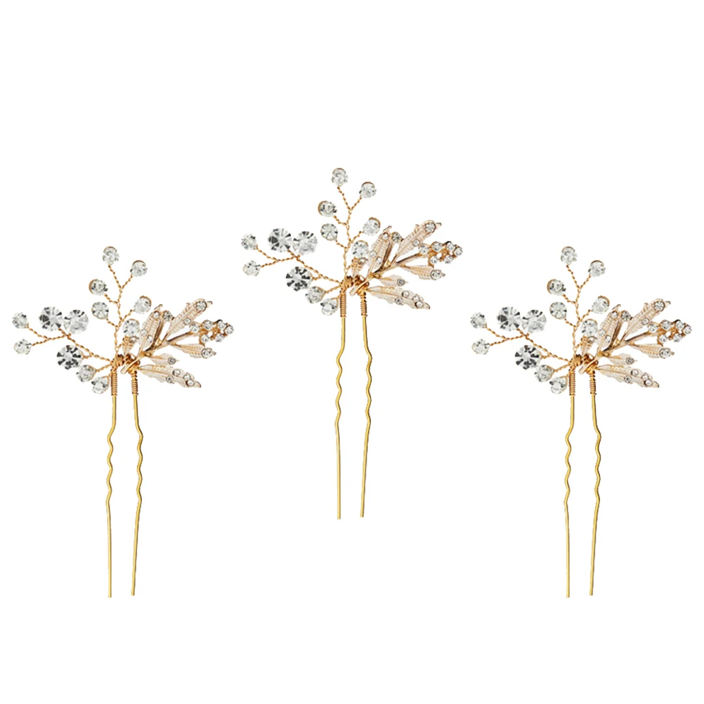 

Bridal Hairpins Alloy Headwear Chic Delicate Design Durable Fadeless Lightweight Wedding Banquet Party Accessories