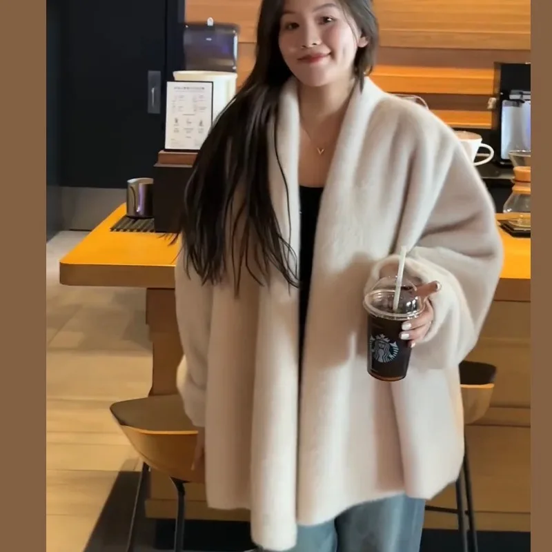 Women's Models Autumn Winter Tops Coat Faux Fur Luxury Eco-friendly Murad Thickened Warm Individuality Vintage Soft Comfortable