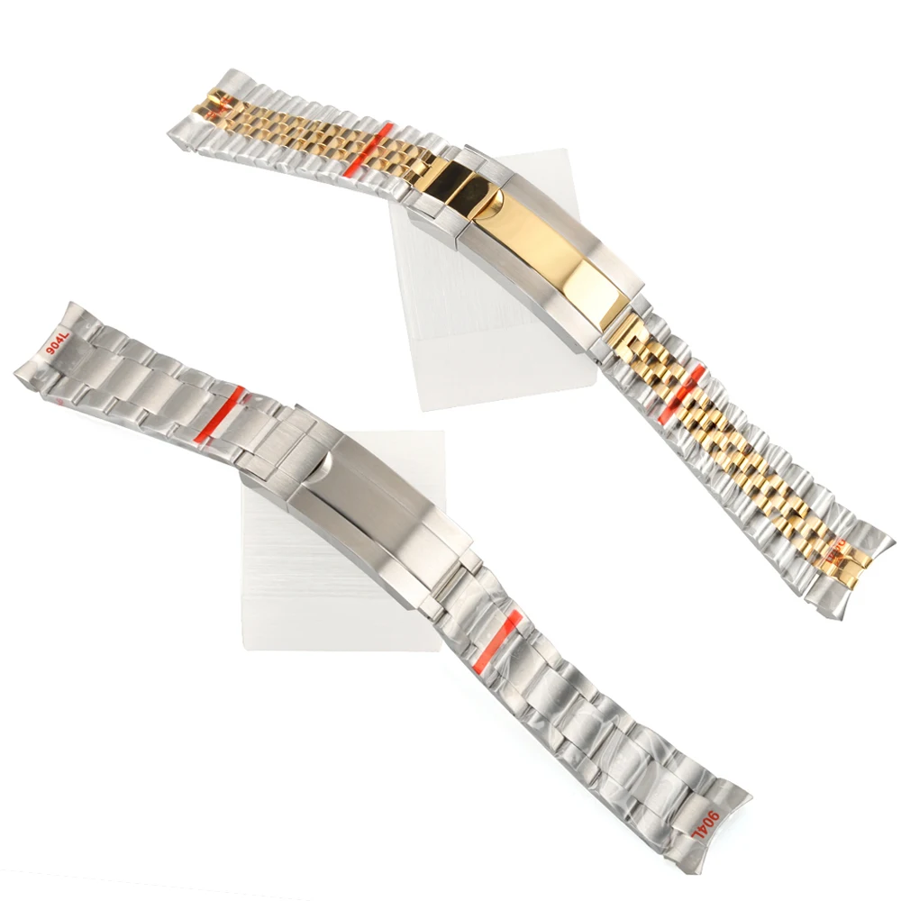 

20mm Stainless Steel Jubilee Presidential Oyster Bracelet Strap Fit Submariner GMT Log NH35 Watch Case Men Watch Bracelet