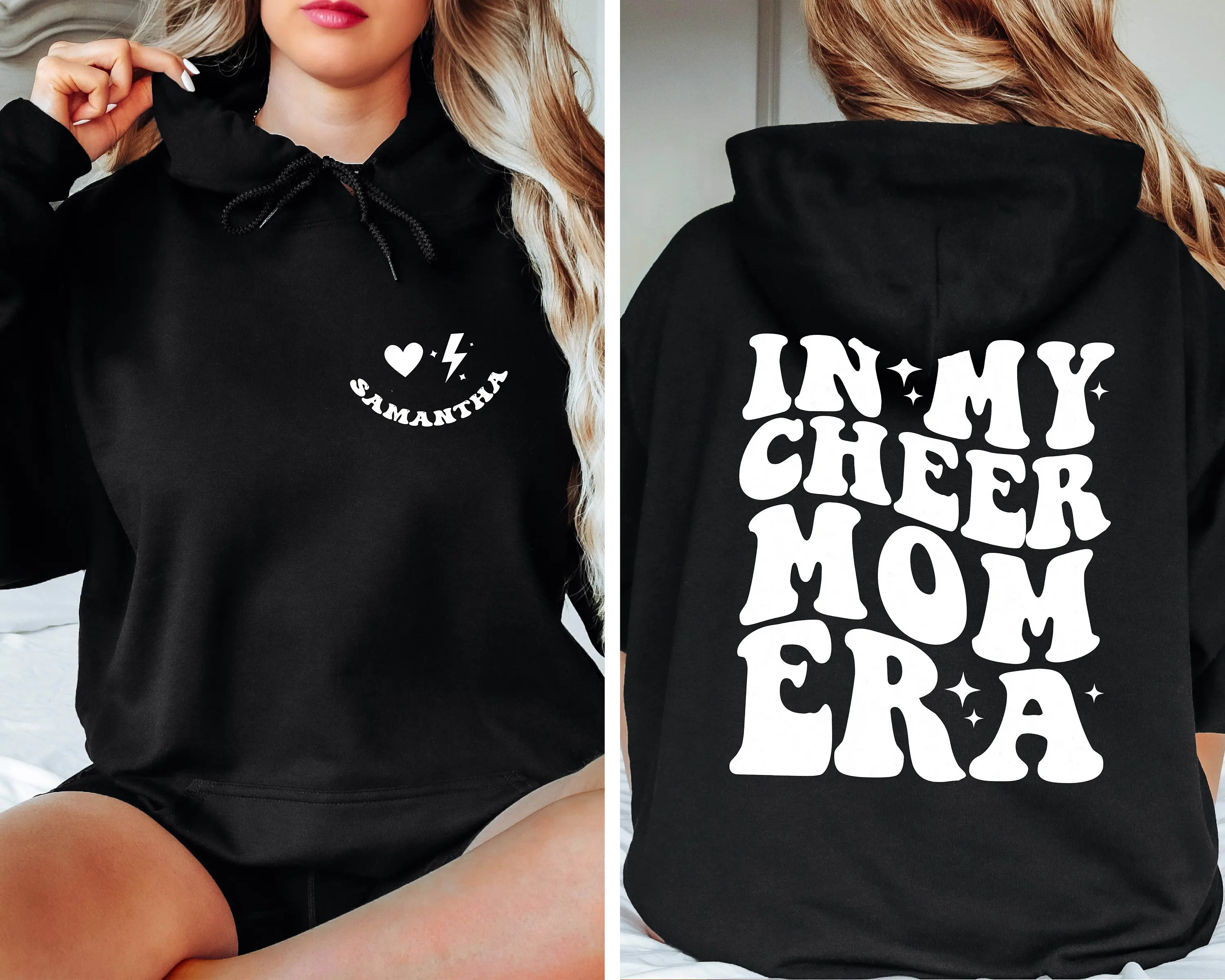 

Толстовка с капюшоном In My Cheer Mom Era, женская толстовка с длинными рукавами, пуловер, топы, модная винтажная осенне-зимняя одежда