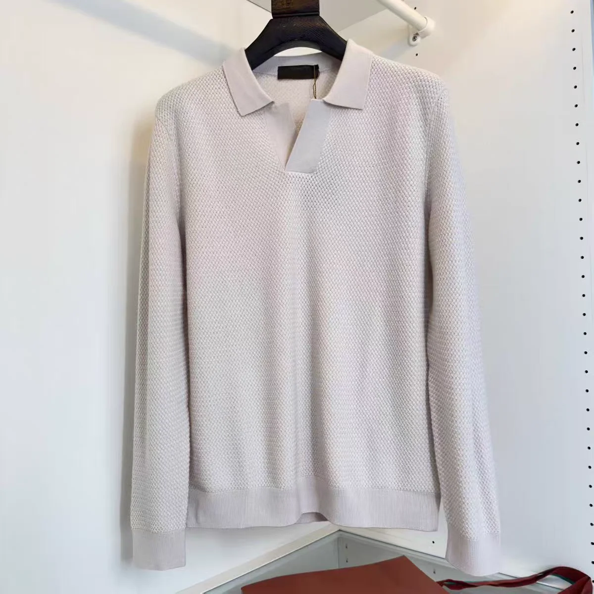 

MHTO Мужская трикотажная шерстяная воротник с длинным светом, повседневная одежда для среднего возраста и ли, осень-зима, новинка Sle