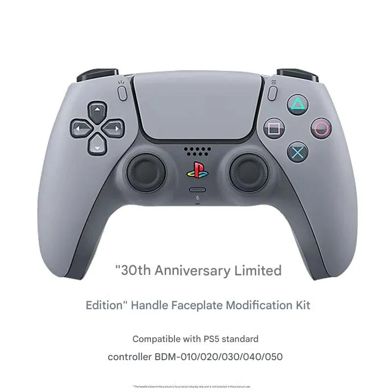 Coque de remplacement pour manette PS5 édition limitée 30e anniversaire BDM-010/020/030/040/050 – Façade avant, dos et boutons tactiles colorés