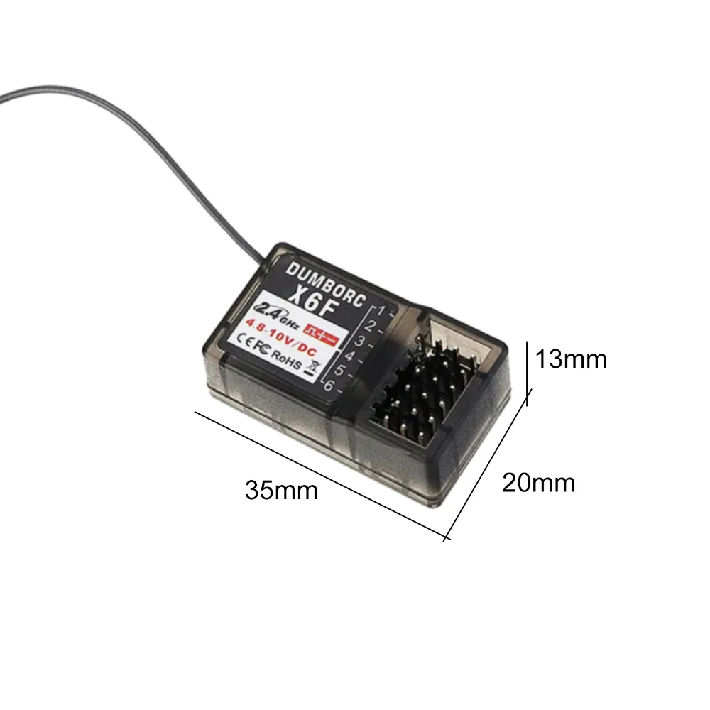 DUMBORC-Transmetteur Radio X5 2.4G 5CH, Contrôleur avec Récepteur X6F pour Bateau et Voiture RC