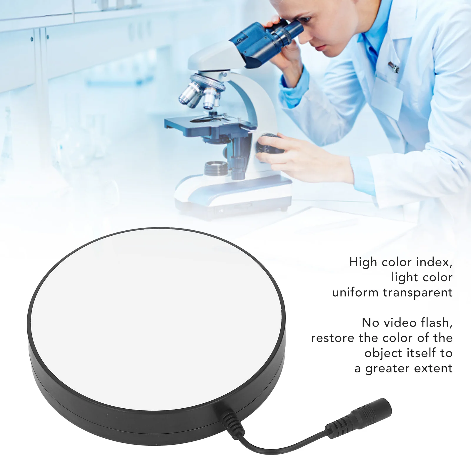ZK20 LED Ring Light High Brightness Adjustable Microscope LED Lamp for Experiment AC 0‑