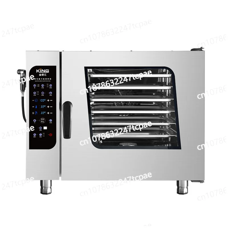 Six-layer steaming and baking machine Commercial automatic cleaning Multifunctional hot air circulation Universal steaming oven