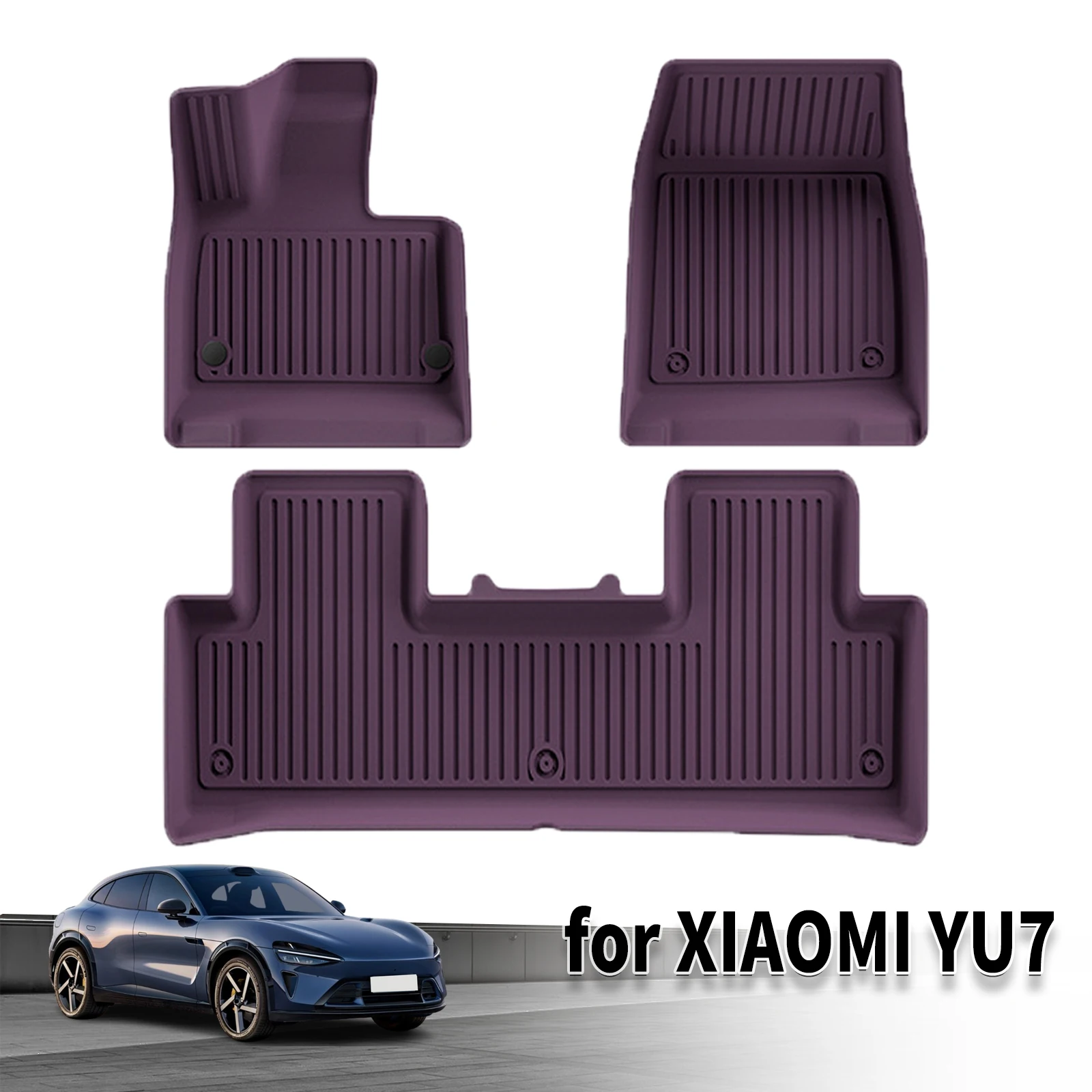 

for XIAOMI YU7 2025 2026 Eco-Friendly TPE Car Floor Mats & Trunk Mats, All-Weather Protection (Not For RHD)