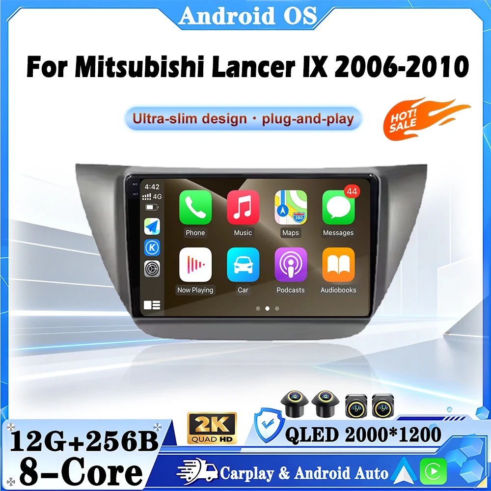 

9 Inch For Mitsubishi Lancer IX 2006-2010 Car Radio Player 4G Stereo Multimedia Radio Navigation Carplay player Screen