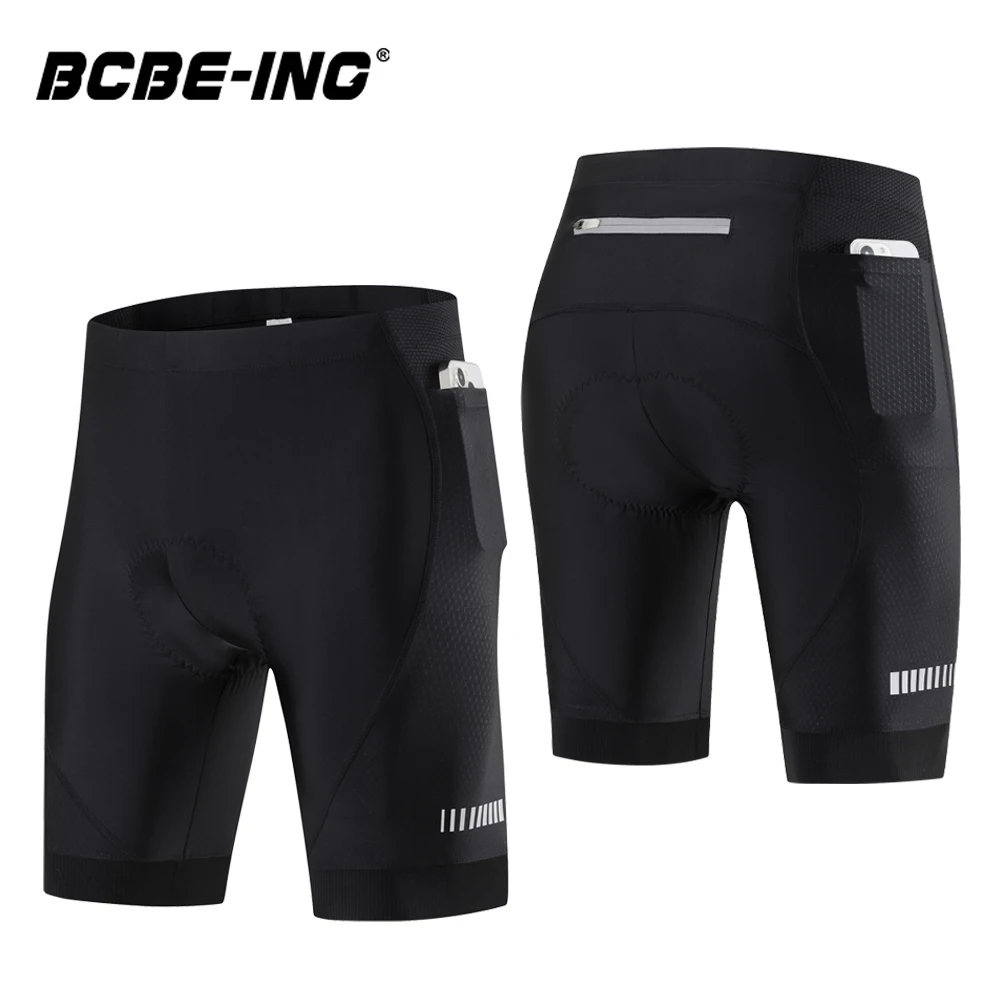 

BCBE-ING Men Cycling Shorts High Quality Elastic Sponge Pad Summer Breathable Bicycle Shorts MTB Road Bike Shrorts 3 Pockets