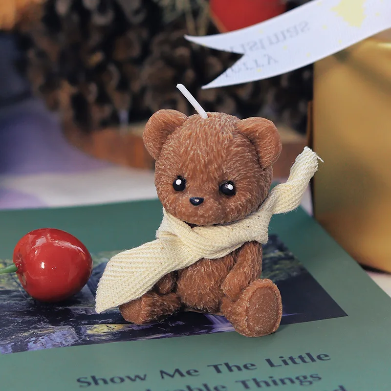 Teddy Bear Scented Candle Cozy Aromatherapy Gift with Soft Companion Vibes Healing Presence and Adorable Room Comfort Accent