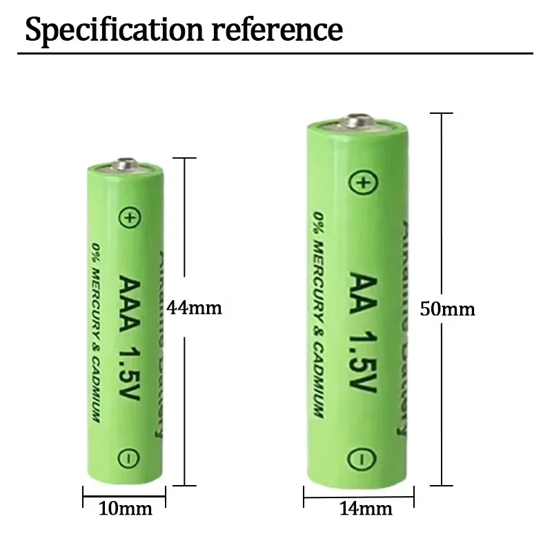 1.5V AA AAA NiMH Rechargeable Battery 3000-3800mAh High Capacity Nickel Hydrogen Cell for Flashlight Toy Clock MP3 Daily Electro
