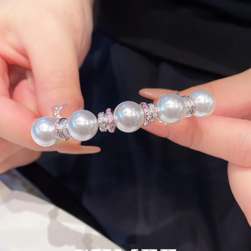 Fine 925silver Bracelets Open Bangle Bracelet Lab Artificial Australian White Pearl Silver Gold Plating Fashion Jewelry