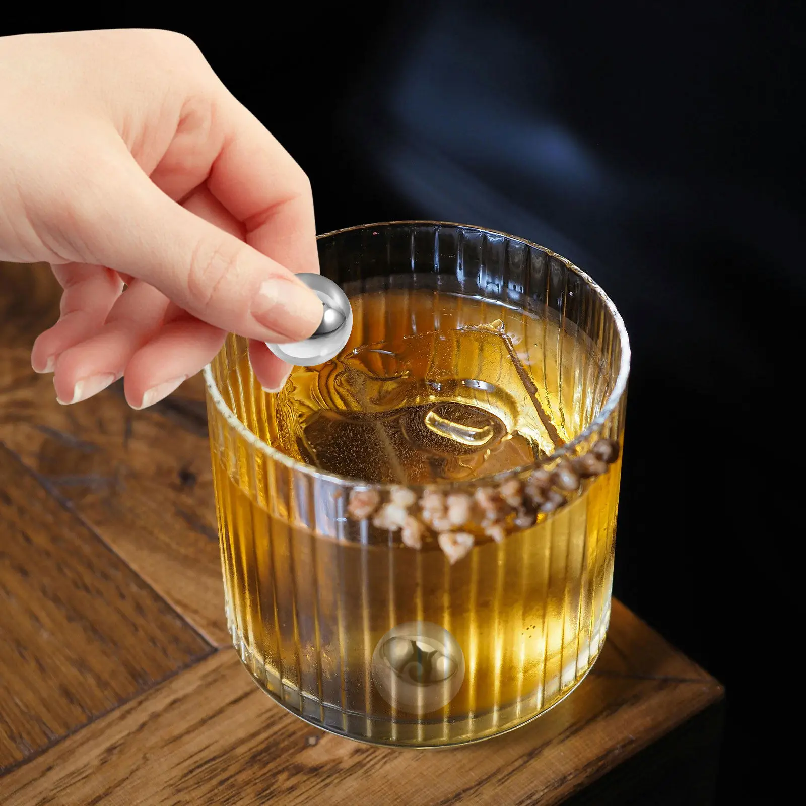 6 Bolas de Hielo de Acero Inoxidable Reutilizables, Piedras de Whisky que No se Derriten, para Enfriar Bebidas, Regalos para Hombres