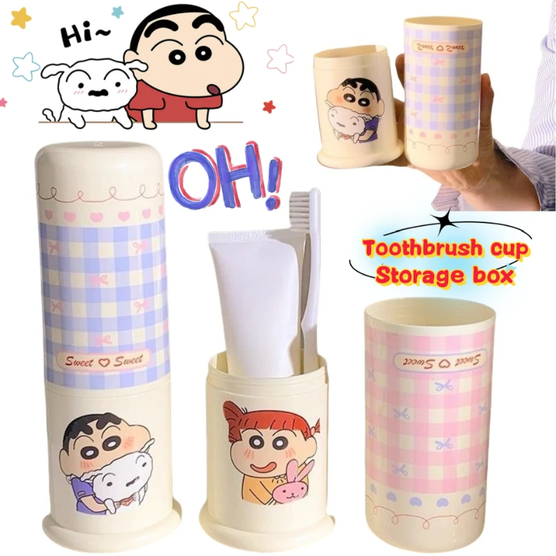 

Crayon Shin-chan Boochan animation peripheral personalized creative wash cup business trip convenient toothbrush storage box