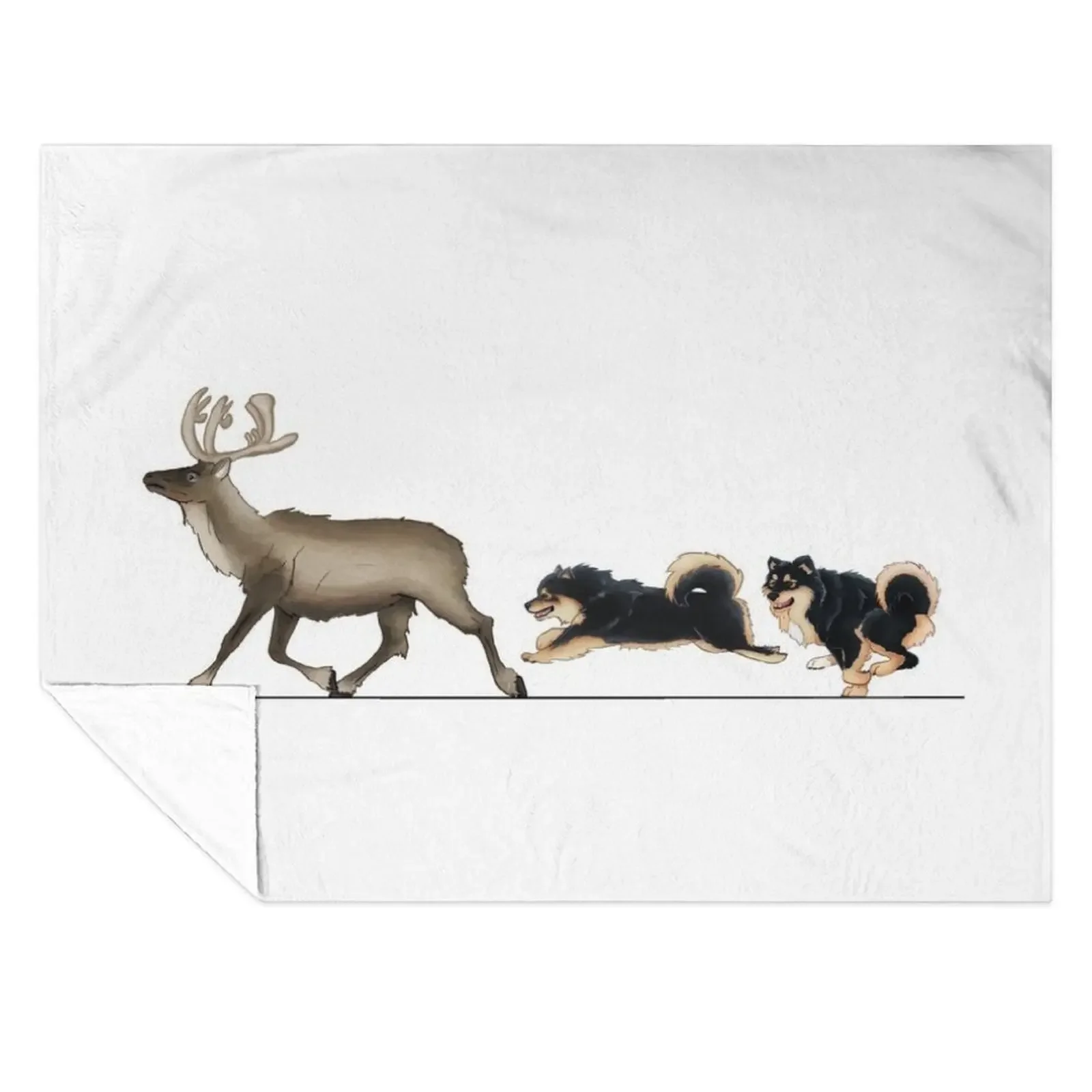 

Finnish Lapphund Reindeer Herders by Mel Curtis Throw Blanket anime Decorative Beds Shaggy Bed Fashionable Blankets