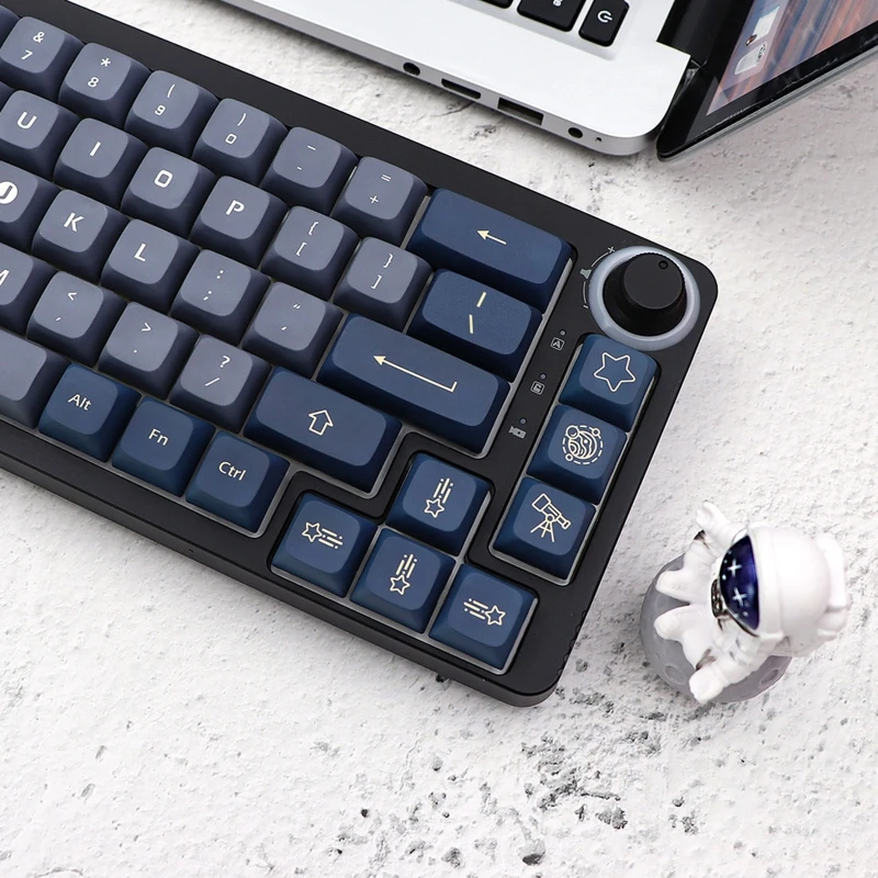 SZYA 133 Keys Stargaze Keycap XDA Height PBT Keycaps for DZ60/GK64/68/84/87/104 Five-Side Dye Subb Mechanical for Key Cap Set