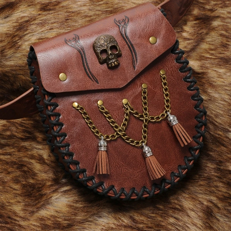 Medieval Belt Bag LARP Cosplays Costume Leather Coin Purse Gifts