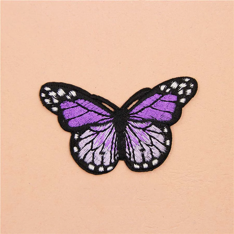 Fabric Embroidered Colored Butterfly Patch Clothes Sticker Bag Sew Iron On Applique DIY Apparel Sewing Clothing Accessories B146