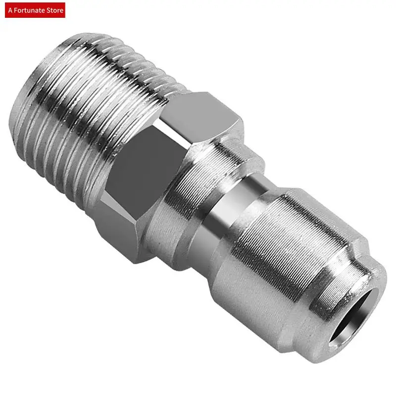 

5 Pcs NPT 3/8 Inch Male And Female Quick Connector Kit And 5 Pieces NPT 3/8 Inch Pressure Washers Plug Male Nipple-A78G