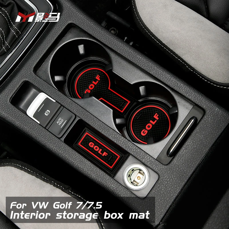 Factory Price Wholesale Anti-slip Gate Slot Cup Pad Gate Slot Cup Mat For vw golf 7 7.5 mk7 mk7.5