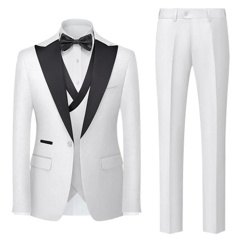 O469Winter Western-style Groomsmen Suit Men's Wedding Casual Trend