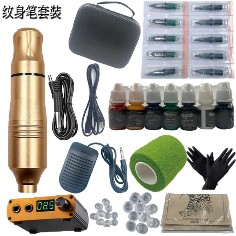 

Full Set Tattoo Material Tattoo Pen Set Tattoo Machine Set Tattoo Tool Embroidery All-in-One Machine Set