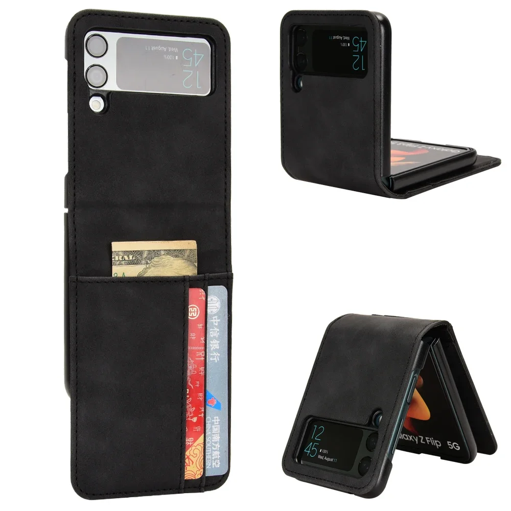 Case for Samsung Galaxy Z Flip 6 5 4 3  Flip4 Flip3 Flip5 Flip 3 Leather Protection Shockproof Cover