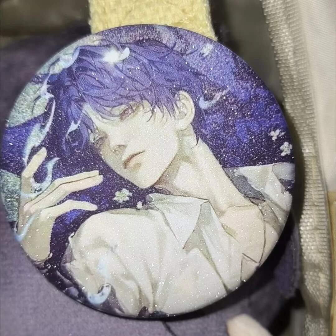 "الحب والمساحة العميقة" المصنوعة من مروحة مع شارات شريط عاكسة، بروش قلادة "Qi Yu" رائع وحساس مقاس 58 مم، Gu Zi