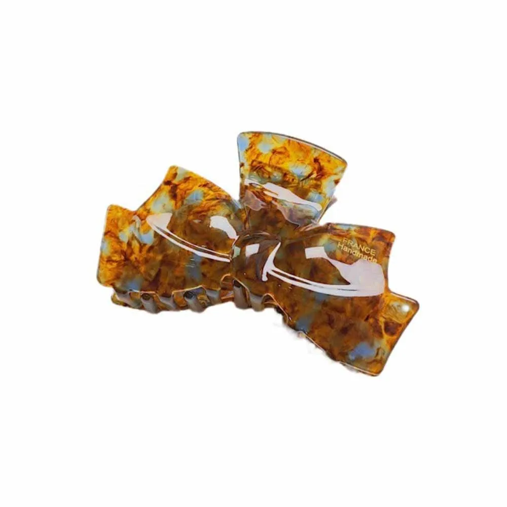 

Geometric Retro Bow Acetate Hair Claw Hairpin Hair Clip Solid Color Shark Clip Geometry Headwear Korean Style Shark Clip