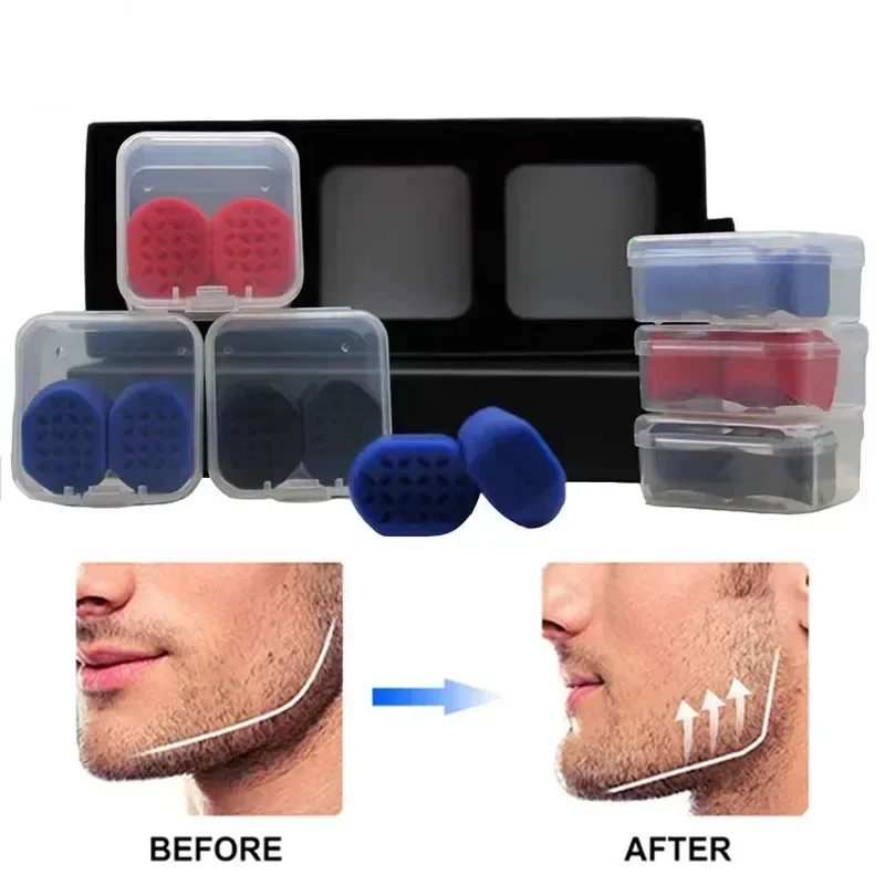 2Pcs/Lot New Jaw Line Exerciser Ball 40/50/60LBS Jaw Line Trainer Face Facial Muscle Trainer JawLine Chew Ball Training