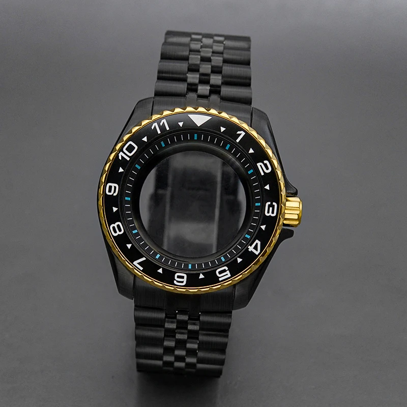 Design SKX007 Watch Black Case and Bracelet Fit NH35 NH36 7S 4R Movement Sapphire Glass 100M Waterproof Watch Case Stainless