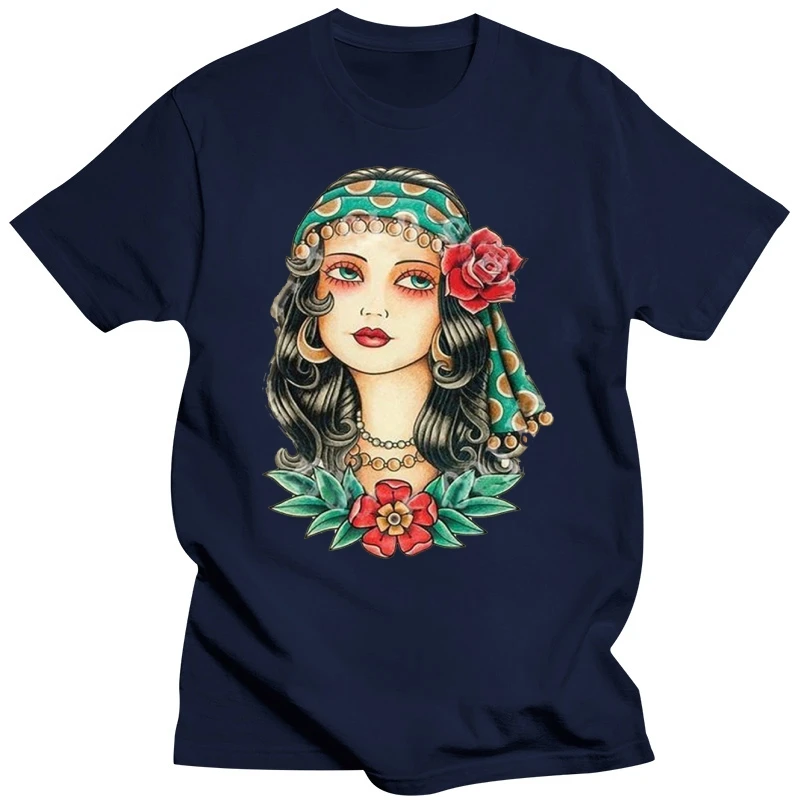 Gipsy Tattoo T Shirt Tattoo Gipsy Fortune Teller Clairvoyant Romany Gypsy Old School Tattoo Traditional Tattoo