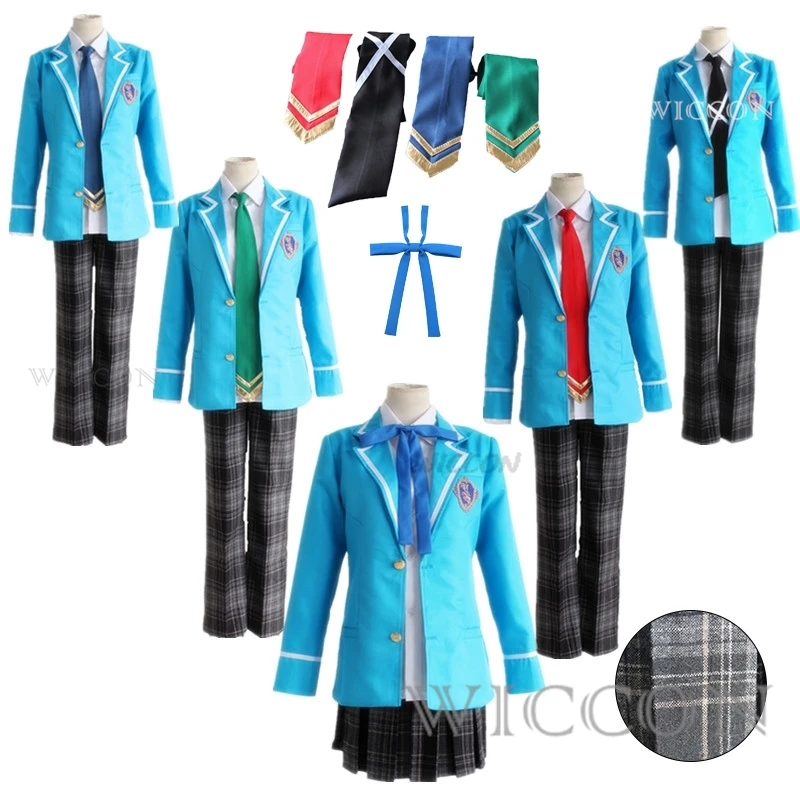 

game Ensemble Stars Cosplay Knights Tsukinaga Leo Trickstar Hokuto Hidaka Narukami Akehoshi Subaru School Uniforms JK DK suit