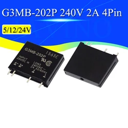 1 Uds 5V 12V 24V DC-AC módulo de relé de estado sólido G3MB-202P G3MB 202P PCB SIP SSR AC 240V 2A interruptor de relé de resistencia de circuito de arranque