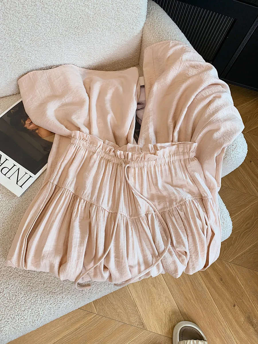 

Summer Thin High Waist Loose Casual Cotton Linen Wide Leg Pants Women's Fashion Blouse Style Straight Cut Trousers