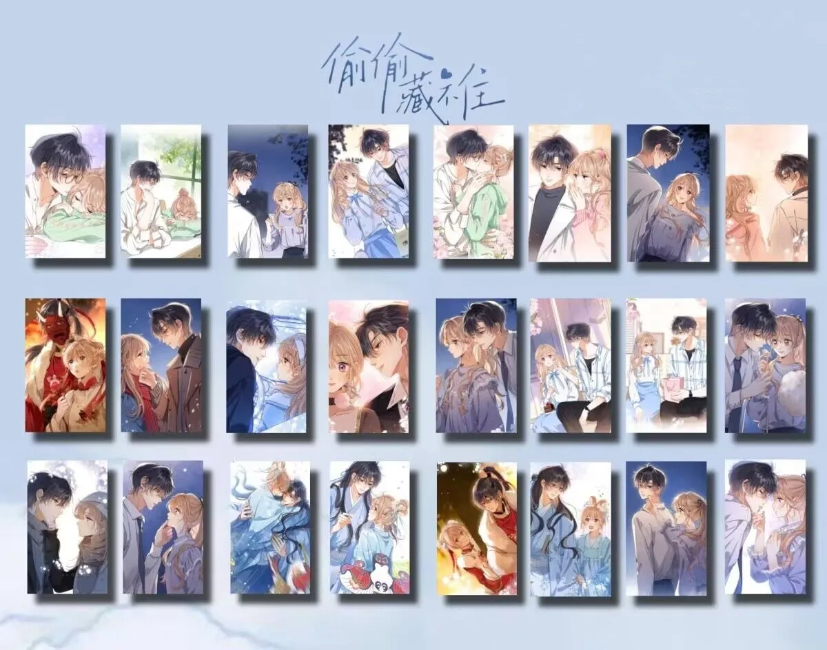 Imagem -02 - Cute Comics Photo Card Não Pode Ser Escondido Amor Secreto Duan Jiaxu Sang Zhi Double Patter hd Requintado Criativo 100 Pcs