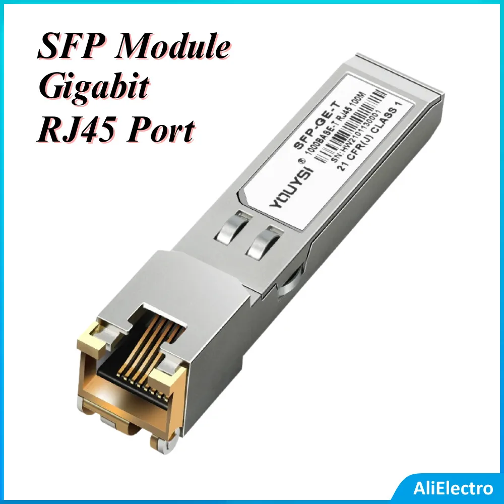 

RJ45 SFP Module Gigabit SFP Copper Transceiver Module Compatible for Mikrotik/Cisco Ethernet Switch 1000M