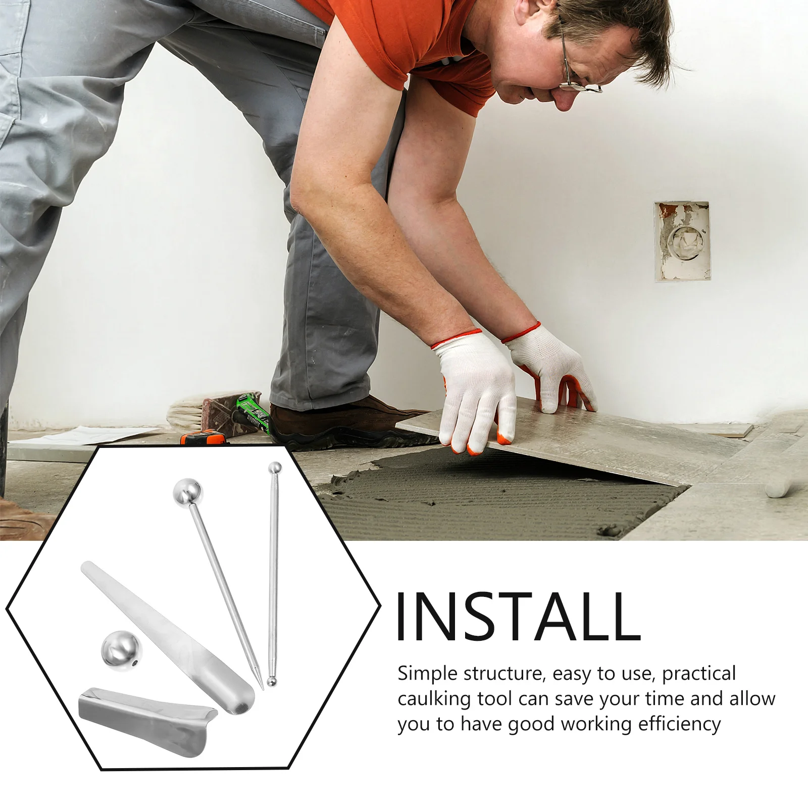 2 комплекта инструментов для отделки нержавеющей стали, эффективный набор для разглаживания швов плитки для столешницы, пола, стен, инструмент для уплотнения