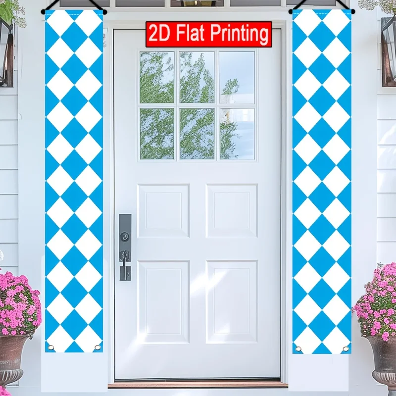 2 piezas de pancartas del Oktoberfest de Múnich en 2D, banderas con temática de Baviera alemana para decoración de jardín o patio al aire libre