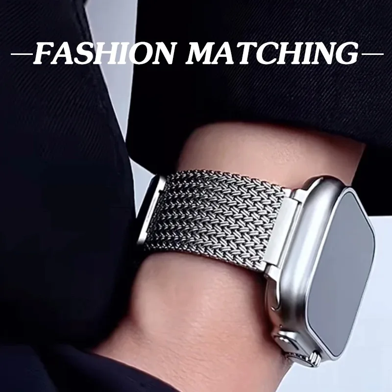 مناسبة ل iWatch أبل سوار ساعة ذكية 49 مللي متر 45 مللي متر 41 مللي متر 40 مللي متر 44 مللي متر معدن كوريا سوار حزام iwatch سلسلة 7 6 5 SE 8 Ultra s