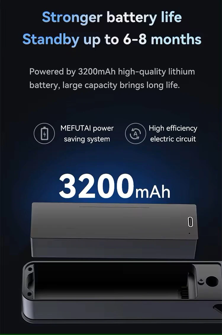 STLF 디지털 자동 전자 생체 인식 잠금장치 와이파이 스마트 잠금장치 좁은 테두리 문 지문 도어락