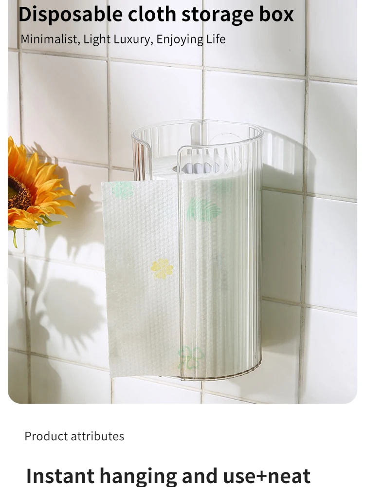 Abwischen und Regale, wasserdicht, kein Stanzen, Papierbox, Wand zum Aufhängen, Stoffbox, Badezimmer, Küche, Einwegartikel – Detail 2